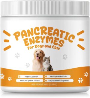 BrightBarki 10X porcine pancreatic enzymes for dogs and cats front label view