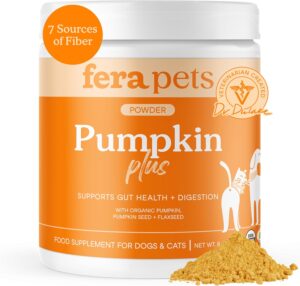 Fera Pets Cat & Dog Pumpkin Plus Fiber Supplement - Powder, 90 Scoops