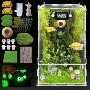 KFPSHLQE jumping spider enclosure with transparent glass house design