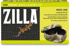 Zilla Rock Lair reptile humid hide shown from the front view