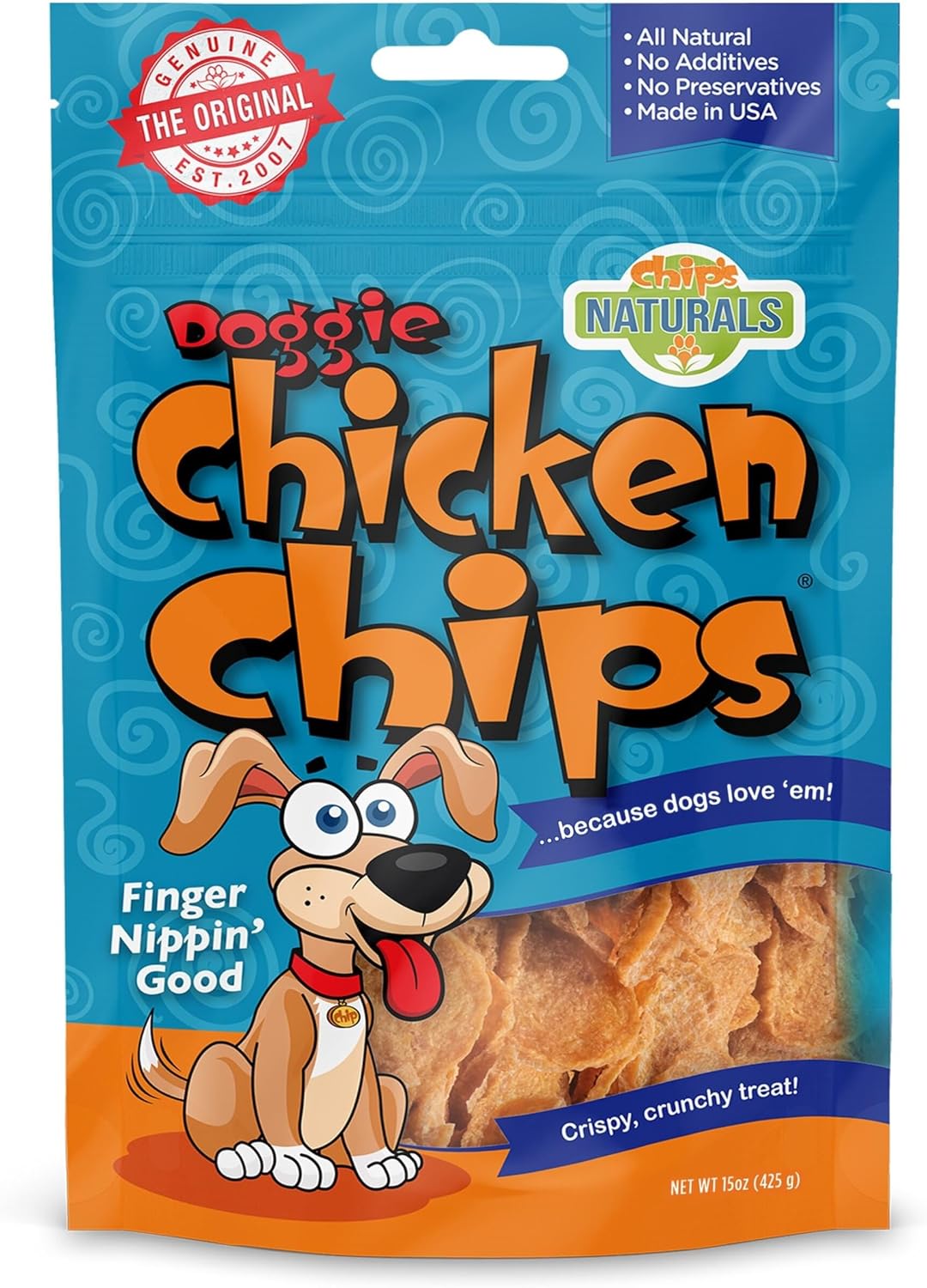 Doggie Chicken Chips - 15 oz - All Natural Pet Supplies