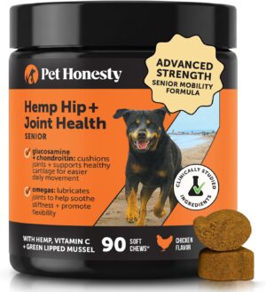 Pet Honesty Vet Recommended Hip and Joint Supplement for Dogs, 90 Count