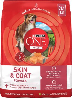 Purina ONE Plus Skin & Coat, Sensitive Stomach Dry Dog Food, 31.1 lb Bag