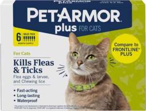 PetArmor Plus Flea & Tick Topical Cats 1.5 lbs+, 6-Month