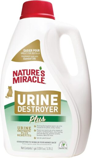 Nature's Miracle Cat Urine Destroyer Plus, Enzymatic Cleaner, 1 gal
