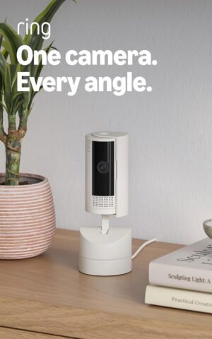 Ring Pan-Tilt Indoor Cam | See All Around Your Home or Business with 360° Pan Coverage, HD Video, Plus Two-Way Talk (2024 Release) | Starlight