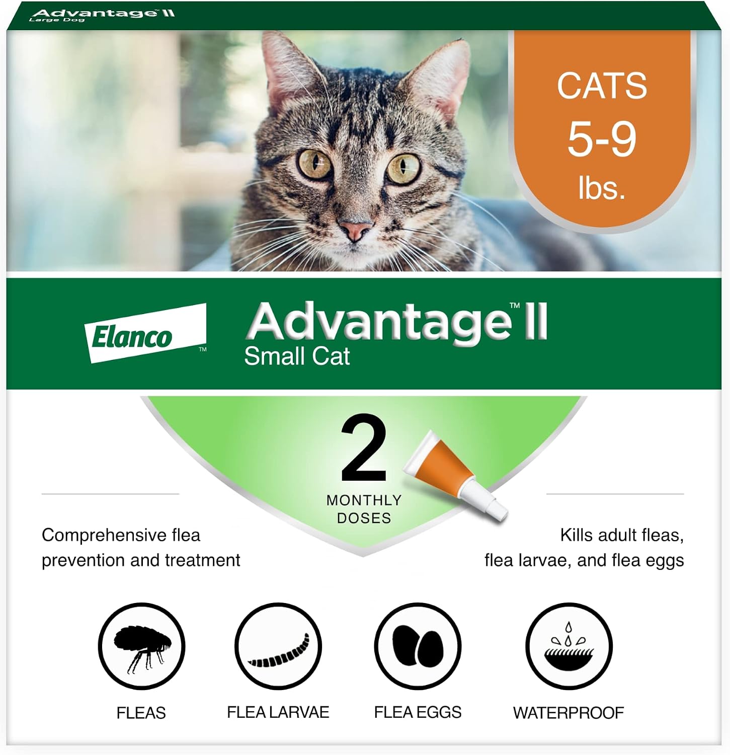 Advantage II Small Cat Topical Flea Treatment & Prevention, 2ct