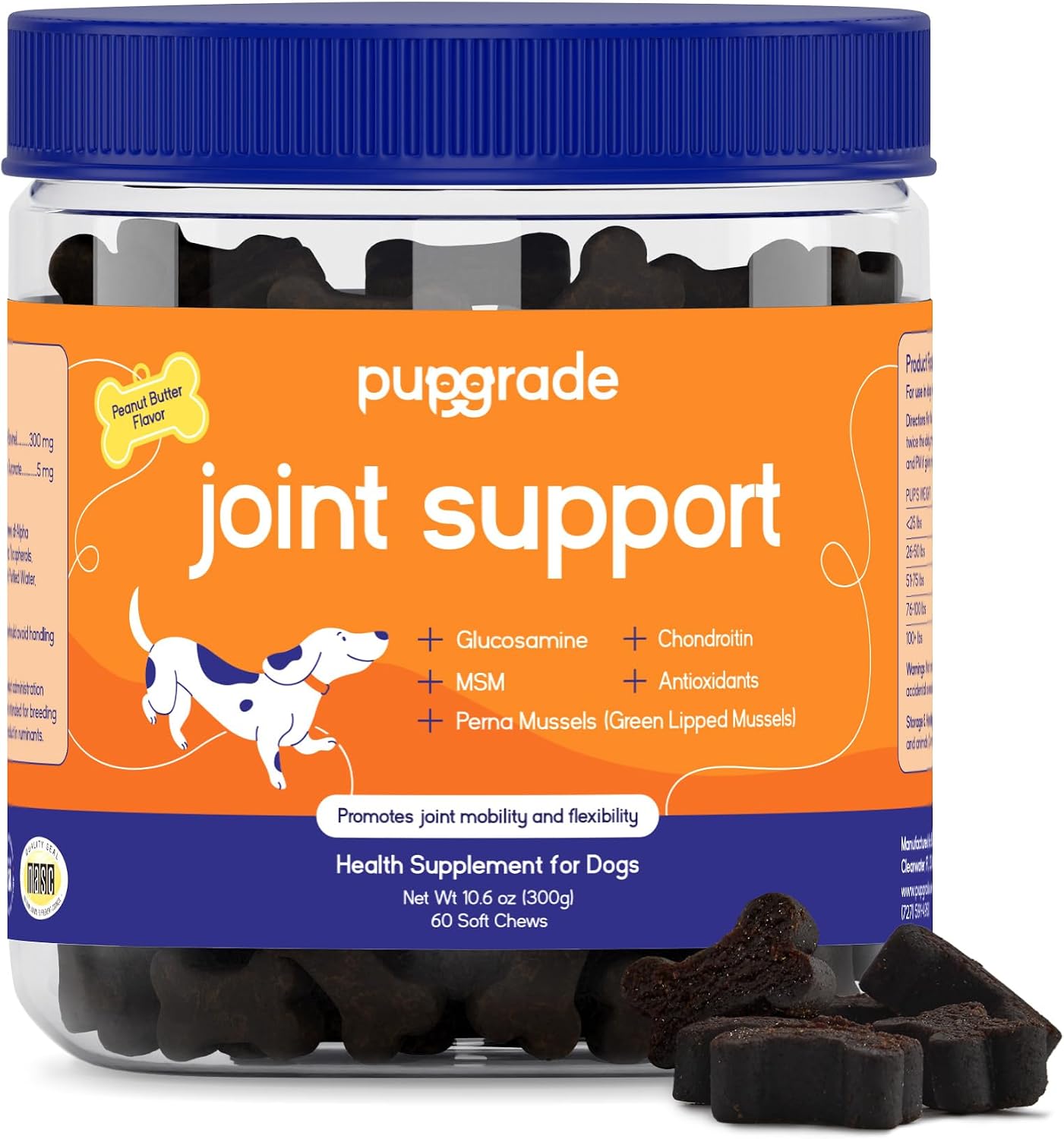 Joint Support for Dogs, Peanut Butter Flavor - 60 Soft Chews