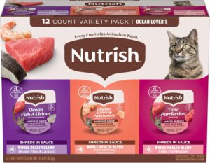 Rachael Ray Nutrish wet cat food variety pack 12-cup box front view