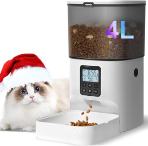 ANDOLL HOME 4L automatic cat feeder front view showing sealed food lid