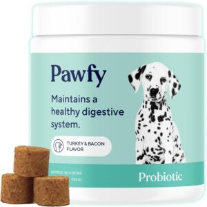 Pawfy Probiotics for Dogs - Digestive & Gut Health Supplement for Yeast