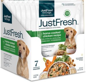 JustFoodForDogs JustFresh Fresh Wet Dog Food or Topper - Chicken, 7 Pack