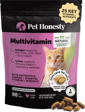 Pet Honesty Vet Backed Cat Multivitamin, Chicken, 90-Day Supply