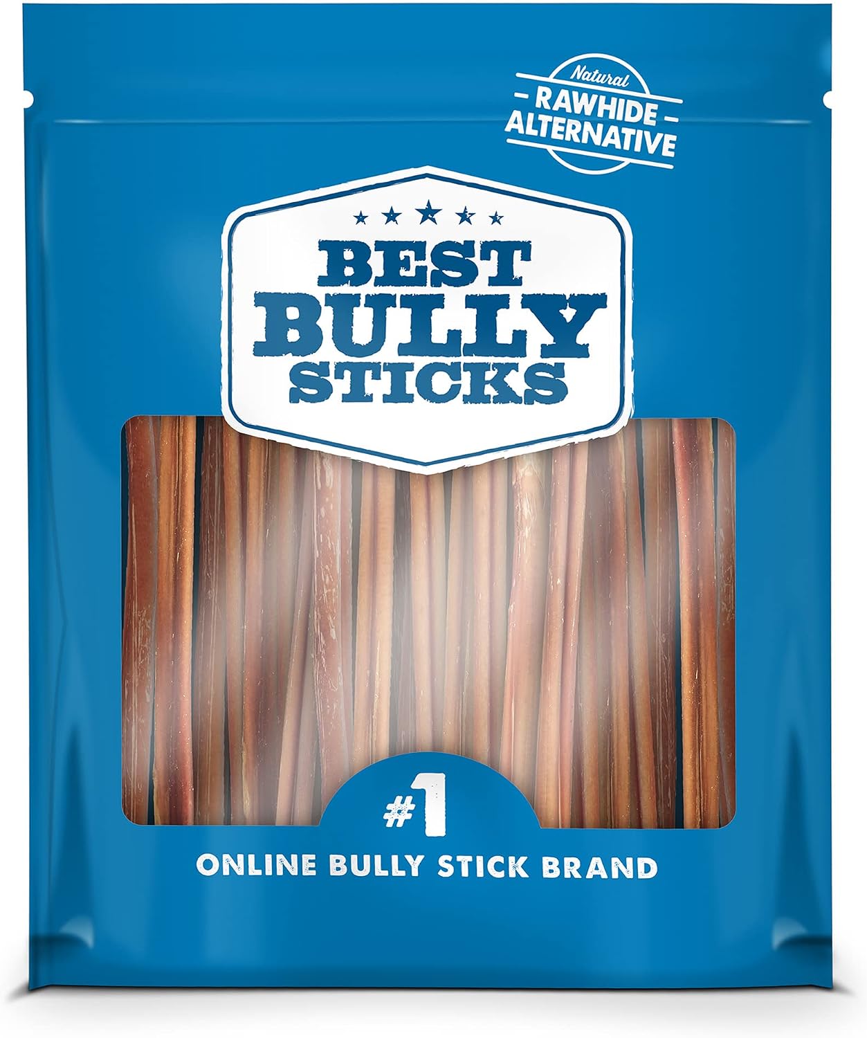 Best Bully Sticks 6 Inch Thin Bully Sticks - 24 Count (Pack of 1) - Natural, Easily Digestible, 100% Grass-Fed, Grain and Rawhide-Free Dog Treats