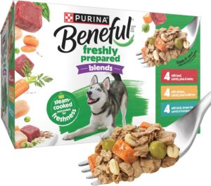 Purina Beneful Freshly Prepared Blends Variety Wet Dog Food, (12) 10 oz Tub