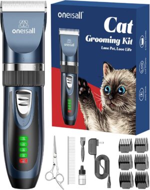 oneisall Quiet Cat Clippers for Matted Hair & Long Hair, Cat Shaver
