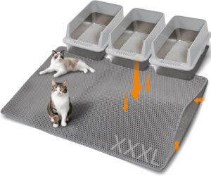 Cat Litter Mat 47"x33" Urine-Proof XL Litter Mat for Litter Box Mat