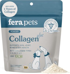 Fera Pets Cat & Dog Collagen Powder Dog Food Topper with UC-II - 4.23 oz