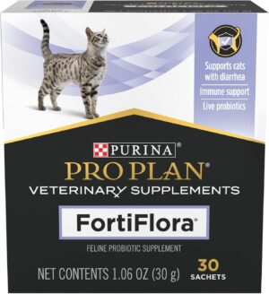 Pro Plan Veterinary Diets FortiFlora cat probiotic powder box front view