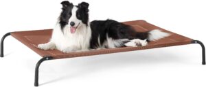 Bedsure Outdoor Elevated Cooling Dog Bed Large Sized Dog, 49in Terracotta