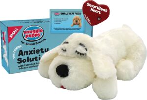 Snuggle Puppy Junior Heartbeat Toy, Calming Comfort, Small Breeds - Cream
