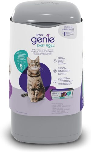 Litter Genie Easy Roll Pail with Easy Roll Refill, 24 bags