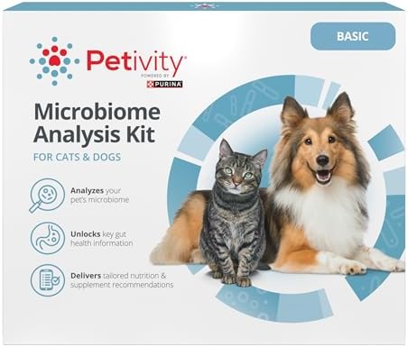 At home pet microbiome analysis kit showing the complete testing box