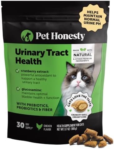 Bag of Pet Honesty cat urinary supplement showing 30ct count