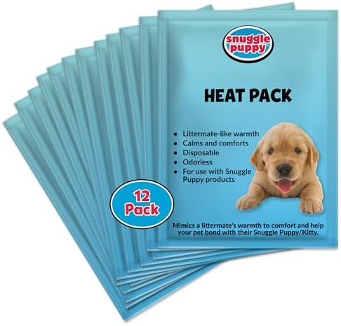 Disposable snuggle puppy replacement heat packs showing natural ingredients