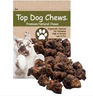 Top Dog Chews Knee Caps, 20 Count, Dog Beef Chew Bones, Long Lasting Treats for Aggressive Chewers, Perfect for Large, Medium, or Small Dogs, Made in USA