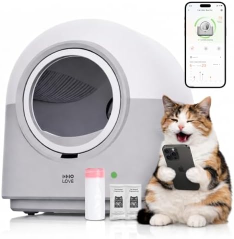 Close-up of the HHOLOVE automatic self cleaning litter box safety sensors and control panel