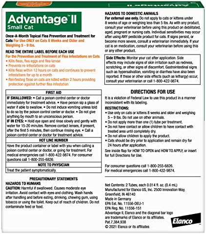 Advantage II Small Cat Topical Flea Treatment & Prevention, 2ct - Image 3