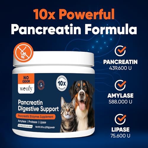 Woofy Pancreatin Digestive Support | Pancreatic Digestive Enzymes | 10x Pancreatin | No Odor | Pancreatin for Dogs and Cats | Pancreatic Enzyme | Great for Pets with EPI | 250 Grams - Image 3