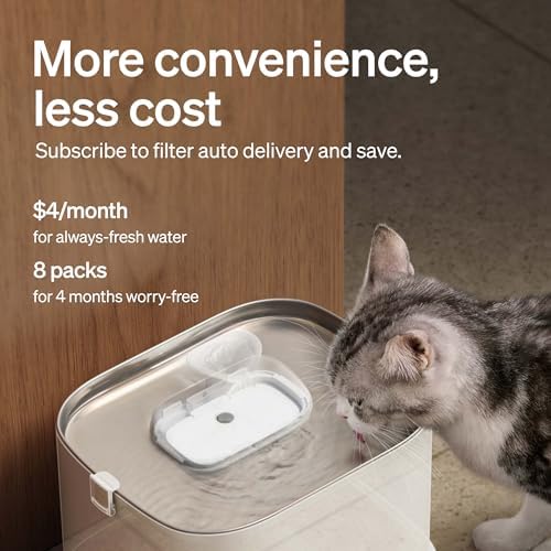 PETLIBRO Replacement Filters for Dockstream Cat Water Fountain PLWF106/PLWF116/PLWF115/PLWF105/PLWF005, 4 Months Set of Replacement Filters for Ultra Quiet Cat Fountain, 8 Count for Pet Water Fountain - Image 5
