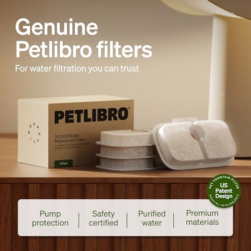 PETLIBRO Replacement Filters for Dockstream Cat Water Fountain PLWF106/PLWF116/PLWF115/PLWF105/PLWF005, 4 Months Set of Replacement Filters for Ultra Quiet Cat Fountain, 8 Count for Pet Water Fountain - Image 6